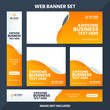© Miyaji75 - Modern web banner ad set template Premium Vector