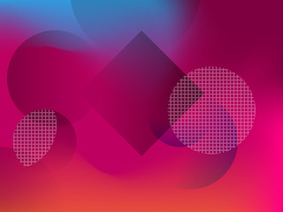 Fototapete - Responsive landing page web template or apps. Modern futuristic design posters. Trendy shapes composition.Jpeg