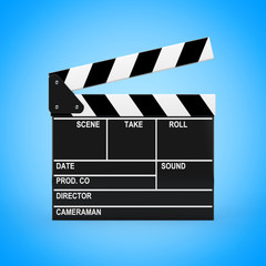 Poster - Movie Slate Clapper Board. 3d Rendering