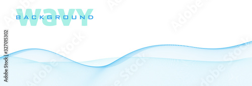 Fotografía Wavy background with light blue wave. Subtle vector pattern