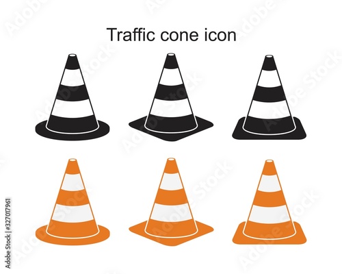 Fotomural Traffic cone icon symbol Flat vector illustration for graphic and web design