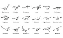 Set Of Dinosaur Illustrations