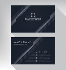 Wall Mural - Business card in modern style black gray white