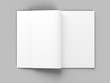 © neva - Open magazine with a glued binding. Vertical A4 format. 3d illustration.