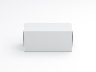 Wall Mural - Small White Box Mockup on white background