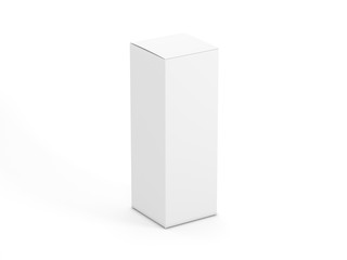 Wall Mural - Tall White Box Mockup isolated on white