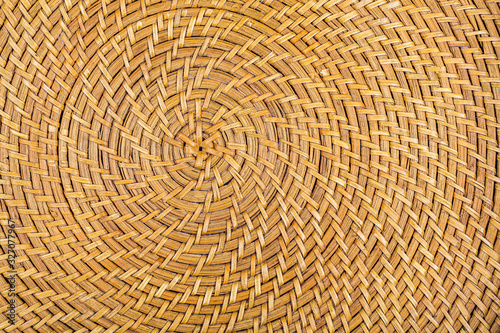 Fotografía Motif d'un plateau en osier tressé
