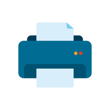 Isolated Printer With Data Document Flat Style Icon Vector Design