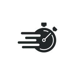 Poster - Fast time delivery icon template color editable. Fast time delivery symbol vector sign isolated on white background illustration for graphic and web design.