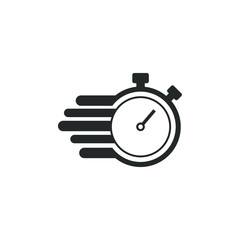 Aufkleber - Fast time delivery icon template color editable. Fast time delivery symbol vector sign isolated on white background illustration for graphic and web design.
