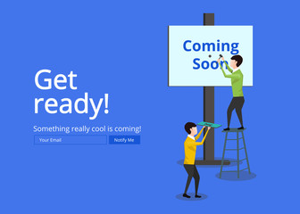 Wall Mural - Coming soon landing page template
