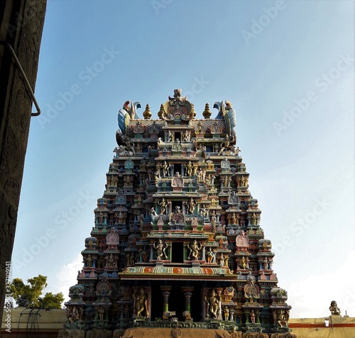 different photos of famous Minakshi temple at Madurai India Canvas Print
