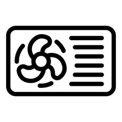 Poster - household air conditioner icon. outline household air conditionervector icon for web design isolated