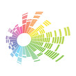 © Oleh - Radial sound wave. Music equalizer. Dynamic volume. Vector illustration