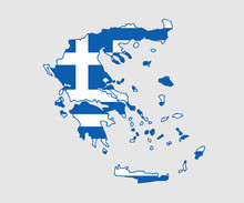 Map And Flag Of Greece