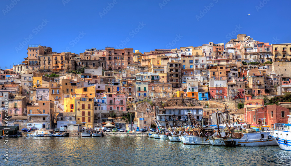 From the Harbour of Sciacca, Sicily - obrazy, fototapety, plakaty 