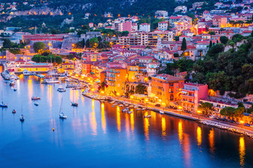 Wall Mural - Villefranche sur Mer, France. Seaside town on the French Riviera