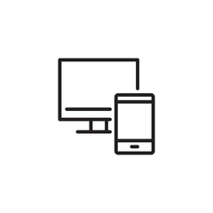 Devices icon. Device Icons vector illustration of responsive design for presentation. vector illustration