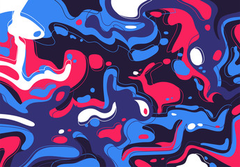 Wall Mural - vector illustration of an abstract background with liquid colored elements