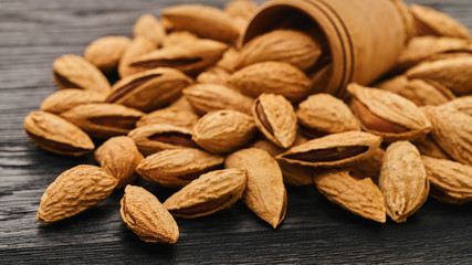 Wall Mural - almond nut close-up