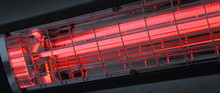 A Switched On Infrared Heater On A House Wall