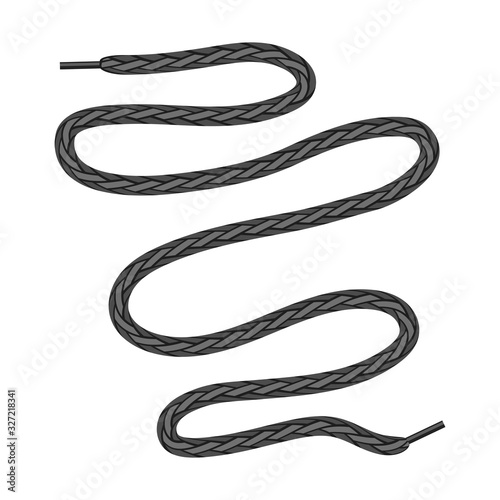 Grey Shoelace Icon Isolated on White Background. Poster Mural XXL