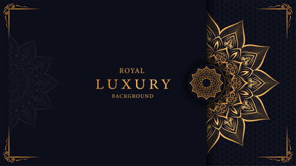 Luxury mandala background with golden arabesque pattern arabic islamic design