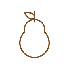 Sticker - Isolated pear fruit line style icon vector design