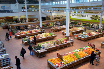 bird eye view of supermarket ( Toronto, Canada )