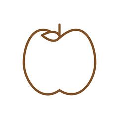 Sticker - Isolated apple fruit line style icon vector design