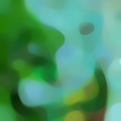 Poster - blurred bokeh square format background bokeh graphic with forest green, medium aqua marine and cadet blue colors space for text or image