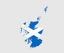 Map And Flag Of Scotland