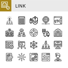 Wall Mural - link icon set