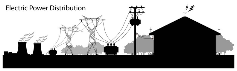 Electric power distribution leak house surge strike device finials shock panel phase protect AC pole wire home plants tower repair safety cable station service industry neutral connect generation over