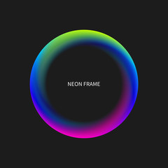 Poster - Neon vector circle