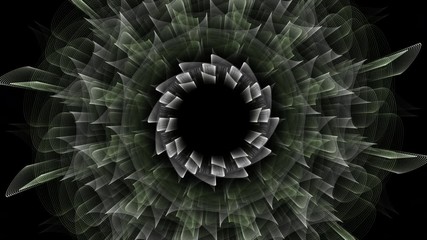 Wall Mural - rotating kaleidoscopic pattern evolves then fades to black