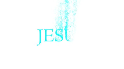 Wall Mural - Jesus word animation with dust particles motion