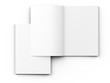 © neva - Open magazine with a glued binding. Vertical A4 format. 3d illustration.