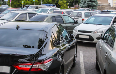 Canvas Print - Cars in the parking lot