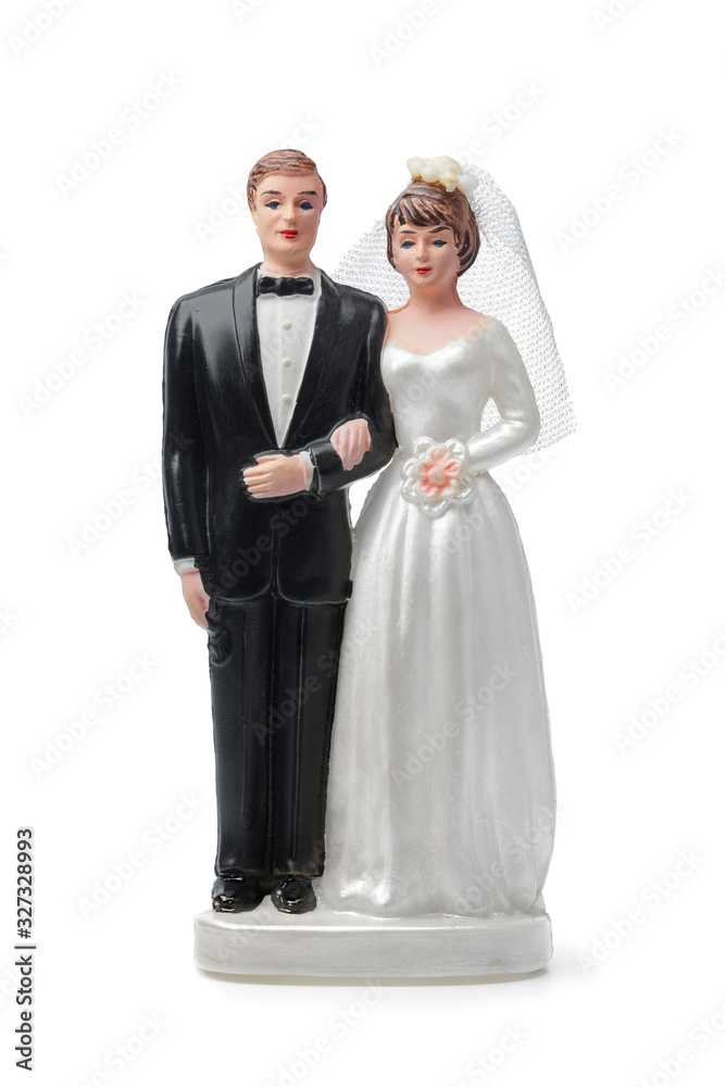Bride and groom cake topper Stock Photo | Adobe Stock