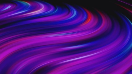 Fototapete - Blue and purple neon flowing liquid waves abstract motion background. Futuristic neon glowing surface. Beautiful Universe Dust with Movement Stars. Virtual Space Elements with DOF