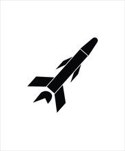 Missile Flat Icon,vector Best Missile Design Icon.