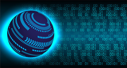 blue world cyber circuit future technology concept background