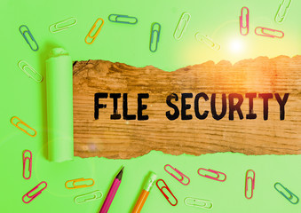Fototapete - Handwriting text writing File Security. Conceptual photo Protecting digital data such as those in a database from loss
