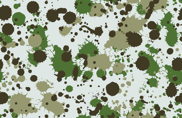 Wall Mural - Seamless vector camouflage splatter repeat pattern
