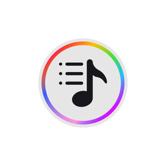 Sticker - Playlist -  Modern App Button