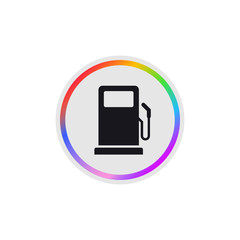 Wall Mural - Petrol Pump -  Modern App Button