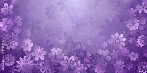 Dekoracja na wymiar  wiosenne-tlo-roznych-kwiatow-w-fioletowych-kolorach