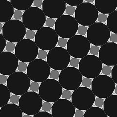 Poster - Abstract modern art pattern of polygons in black and white