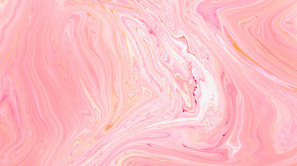Wall Mural - pink acrylic pour color liquid marble abstract surfaces design.